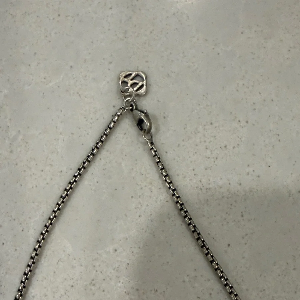 Sterling Silver David Yurman Cable Cross Pendant Necklace - Picture 5 of 7